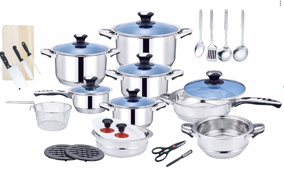 Marwa 30pcs Stainless-Steel Cookware sets