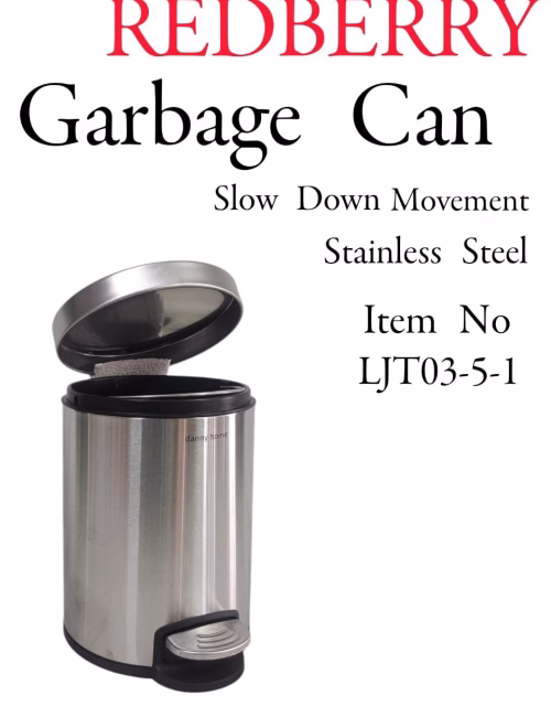 Redberry Soft-Close Stainless-Steel Garbage Cans