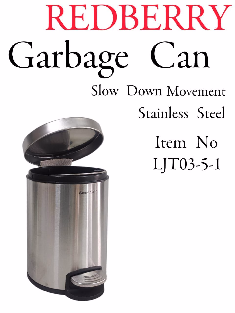 Redberry Soft-Close Stainless-Steel Garbage Cans