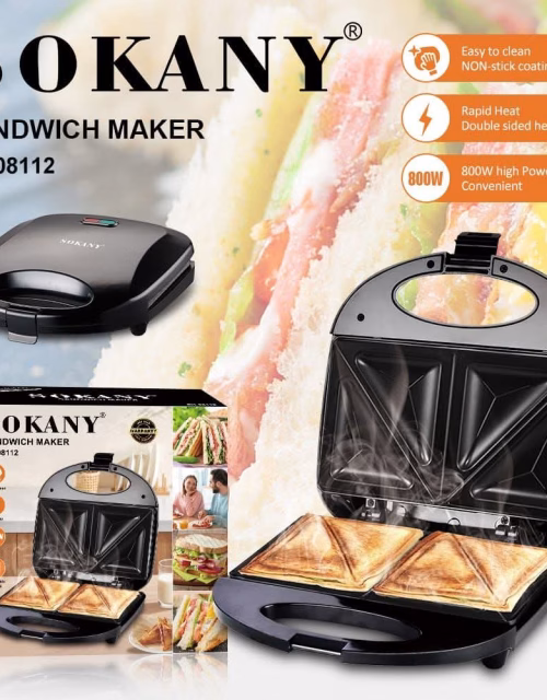 Sokany SK-08112 2 Slice Sandwich Maker