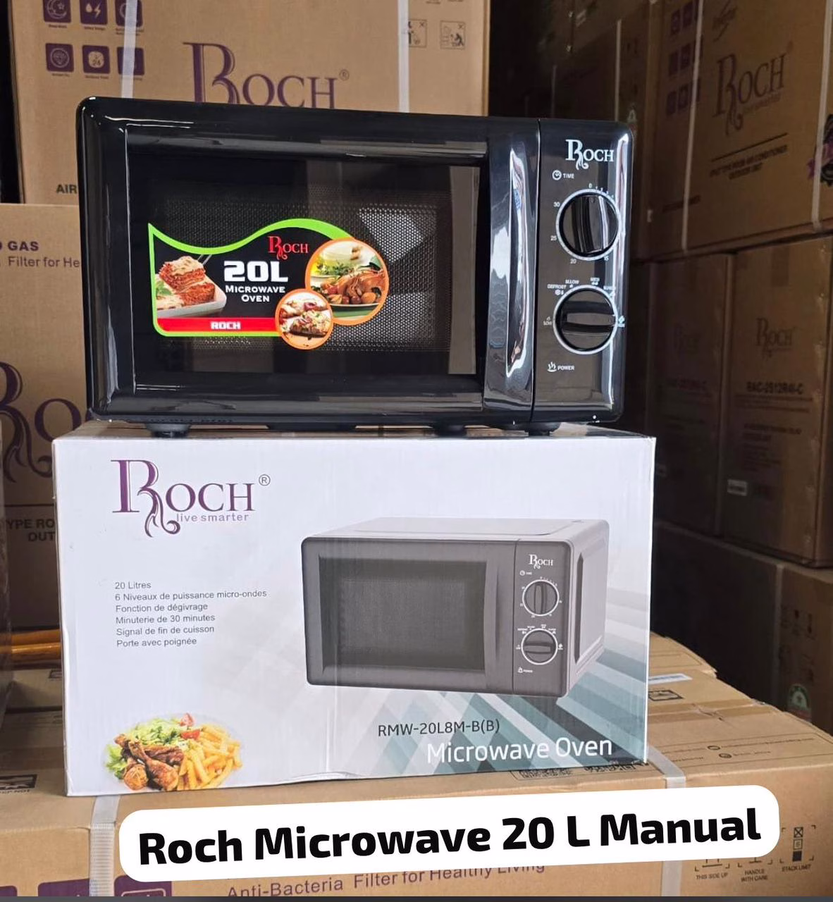 Roch RMW-20L8M-B(B) 20L Manual Microwave - Image 2