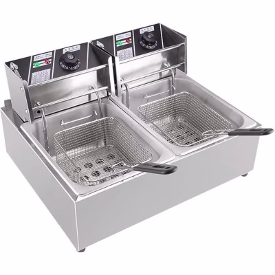 GlobalStar GS82A 6L+6L Double Electric Deep Fryer