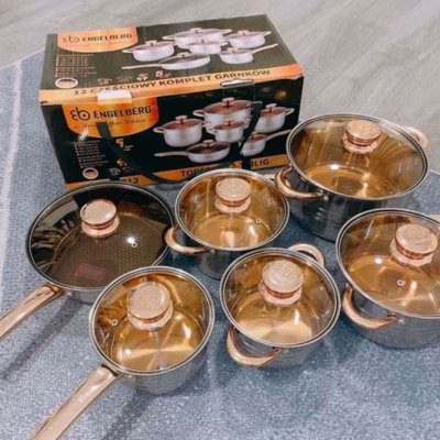 Engelberg 12pcs Stainless Steel Cookware Set
