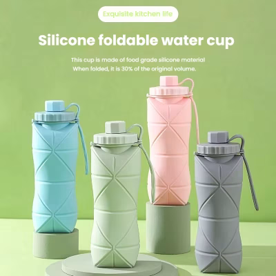 600Ml Foldable Water Bottle