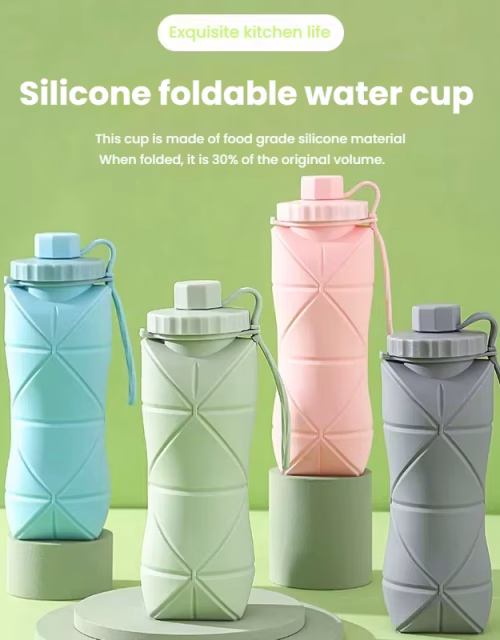 600Ml Foldable Water Bottle