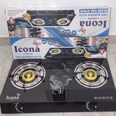 Icona 2 Burner Glass Tabletop Cooker