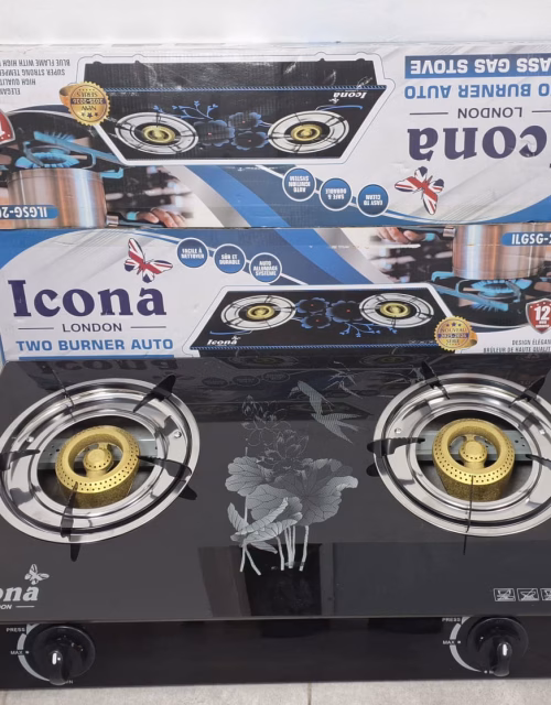 Icona 2 Burner Glass Tabletop Cooker