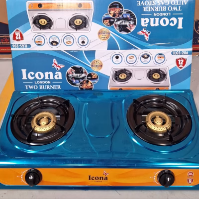 Icona Stainless Steel 2 Burner Tabletop Cooker