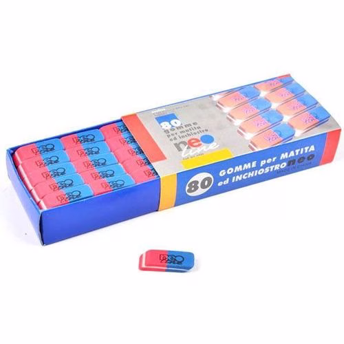 80 Pcs Neo Line Erasers/Rubbers