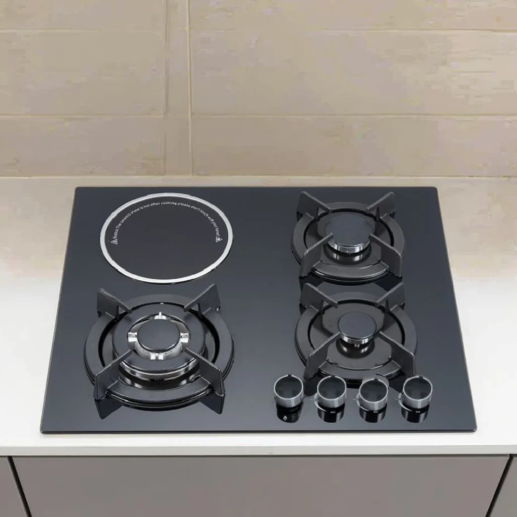 Bolesi 3+1 Inbuilt Glass Hob Cooker with Gas Sensor - Image 4