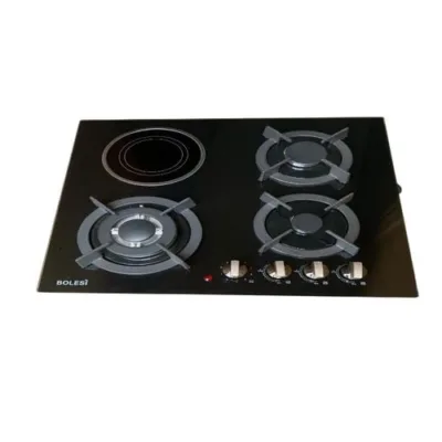 Bolesi 3+1 Inbuilt Glass Hob Cooker with Gas Sensor