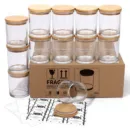 12Pcs Glass Storage Containers Set with Sticker labels