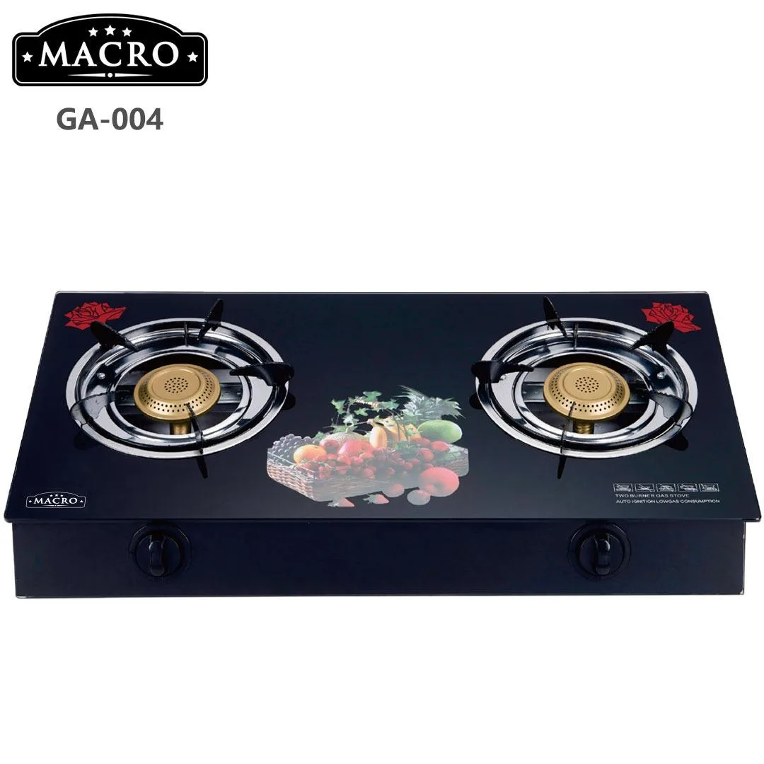 Macro GA-004 2 Burner Glass Tabletop Cooker