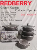 Redberry Berawa J-0110 10Pcs Nonstick Cookware Set