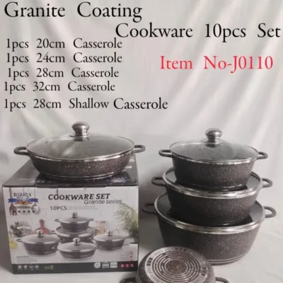 Redberry Berawa J-0110 10Pcs Nonstick Cookware Set