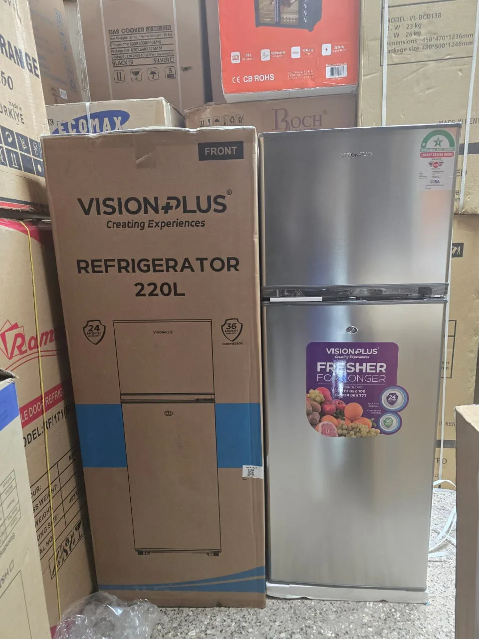 Vision 220L Double Door Refrigerator - Image 2