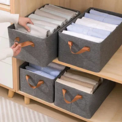 Foldable Wardrobe Storage box with Steel Frame