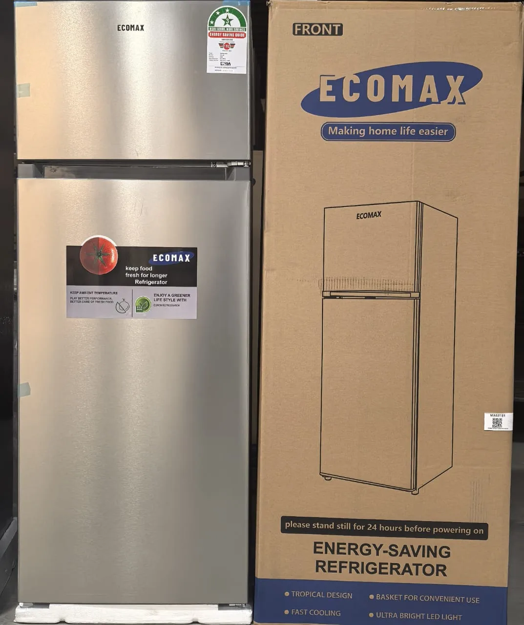Ecomax 230L Double Door Refrigerator - Image 2