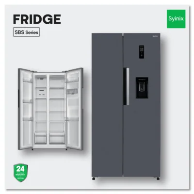 Syinix 460L Non-Frost Side by Side Refrigerator With Water Dispenser