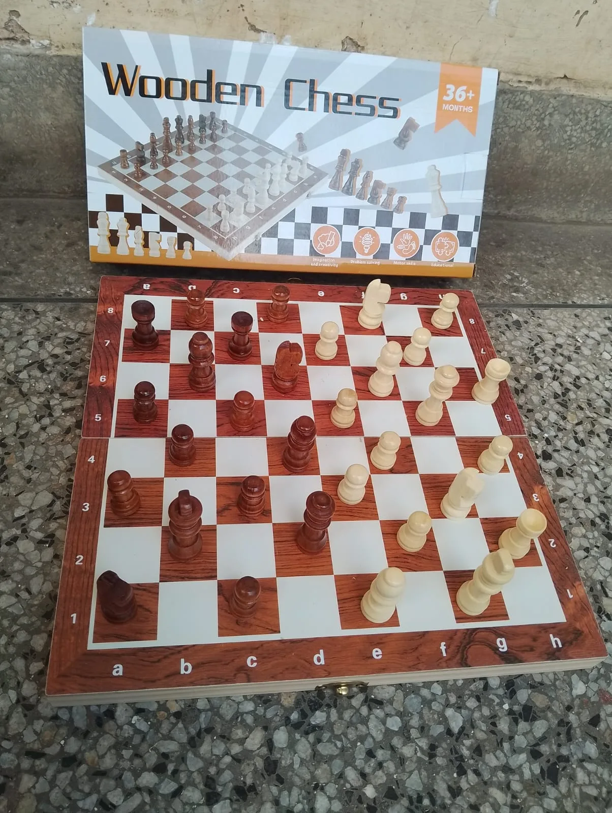 Small Wooden Chess Board - Image 4