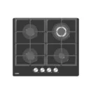 Haier HOB-S460FBT 4 Burner Inbuilt Cooker with Wok Burner