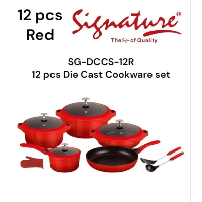 Signature SG-DCCS-12R 12pc Die Cast Cookware Sets